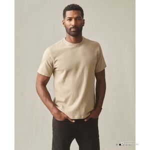 American Giant Mens Premium Slub Crew Tee Size XXL NWOT Tan Short Sleeve T-Shirt